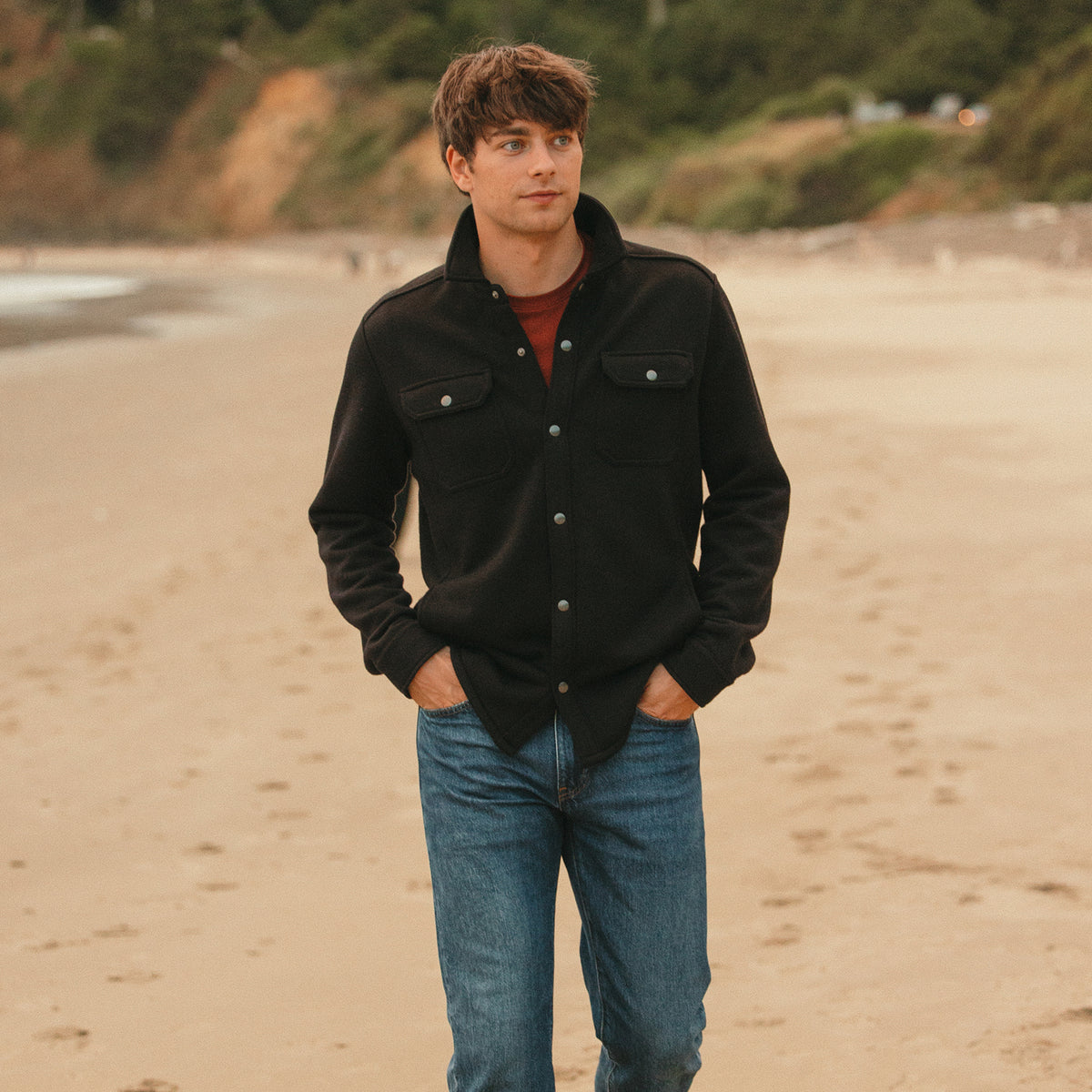 model-spec:Tristen is 188cm, and wears a size M