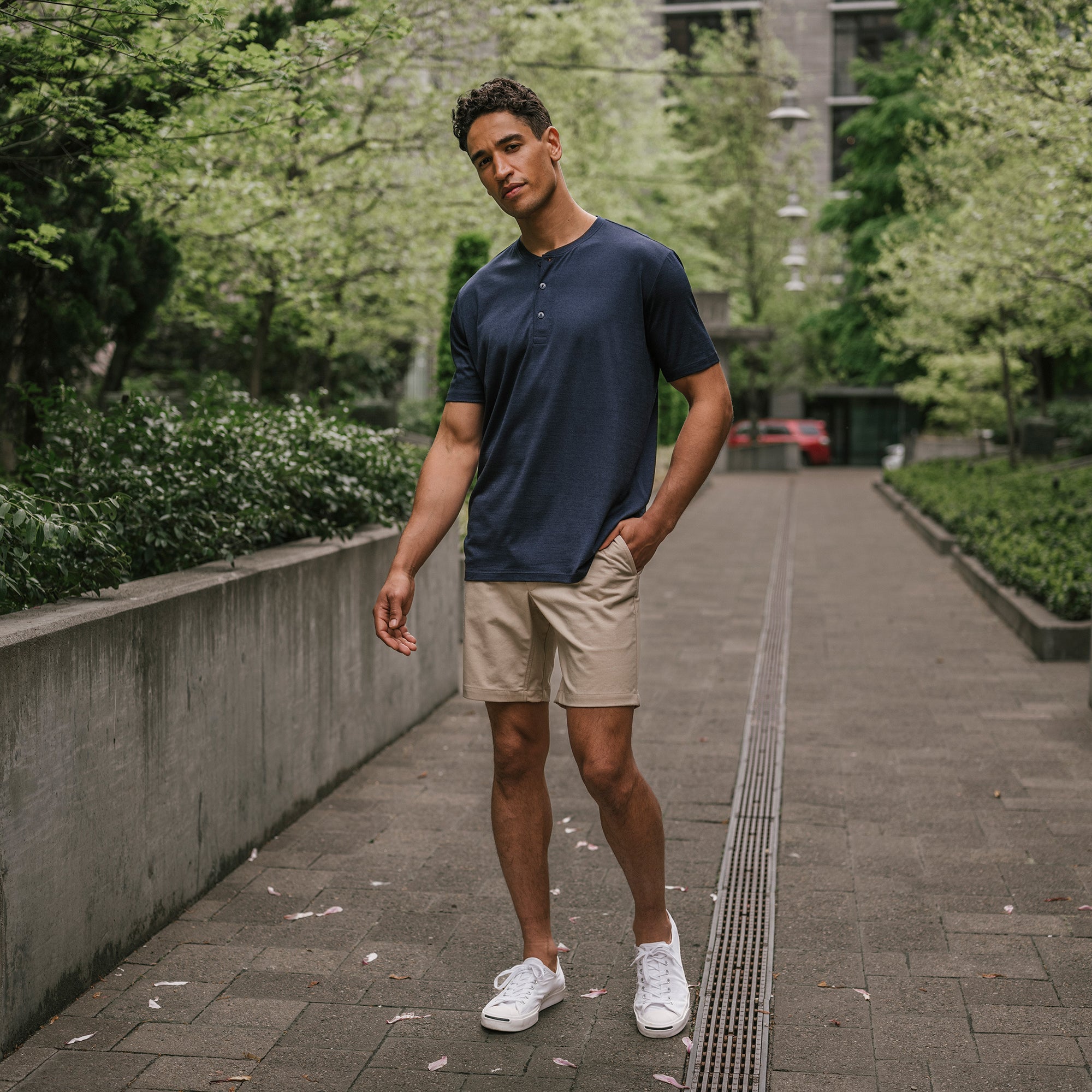 model-spec:Temple is 188cm, 84kg, and wears size M