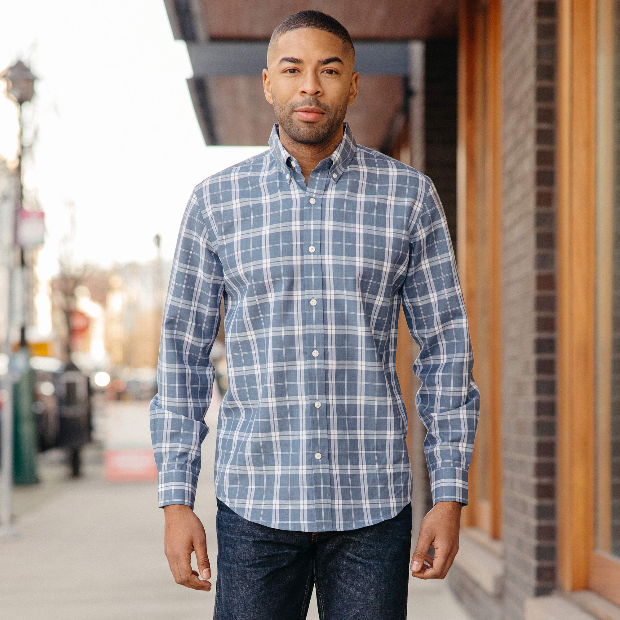 Wool Linen Button-Down Shirt