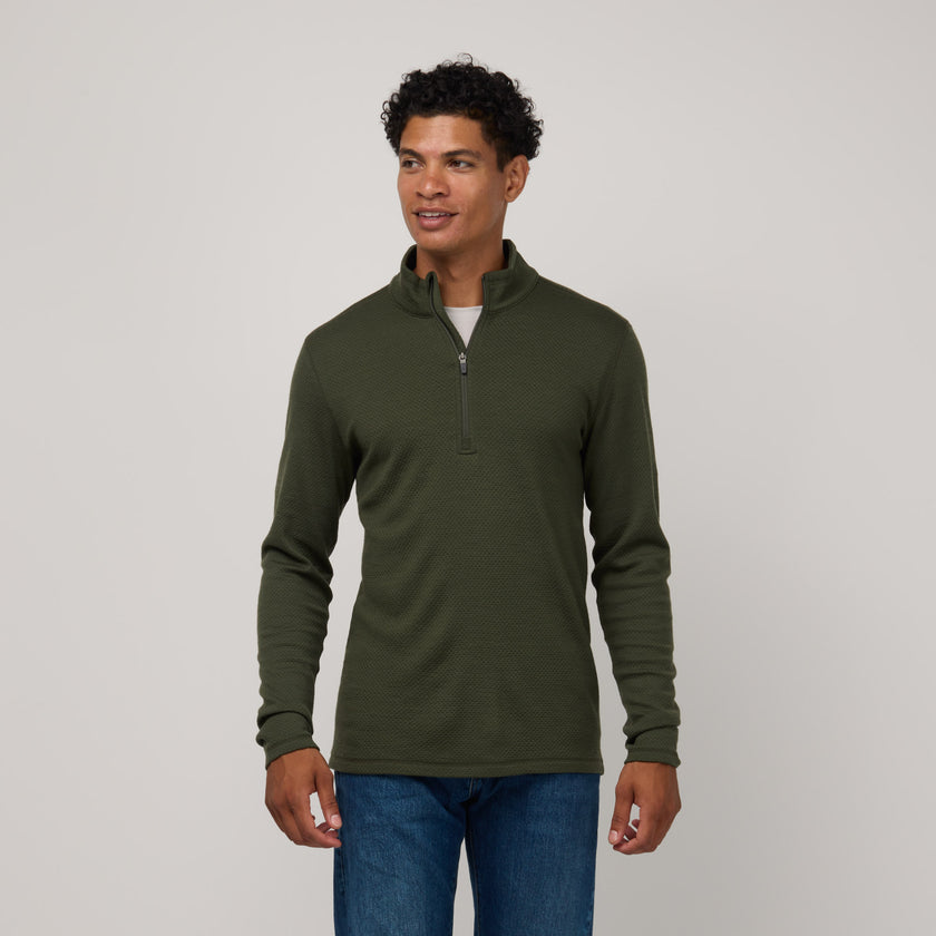 Honeycomb Waffle Quarter-zip