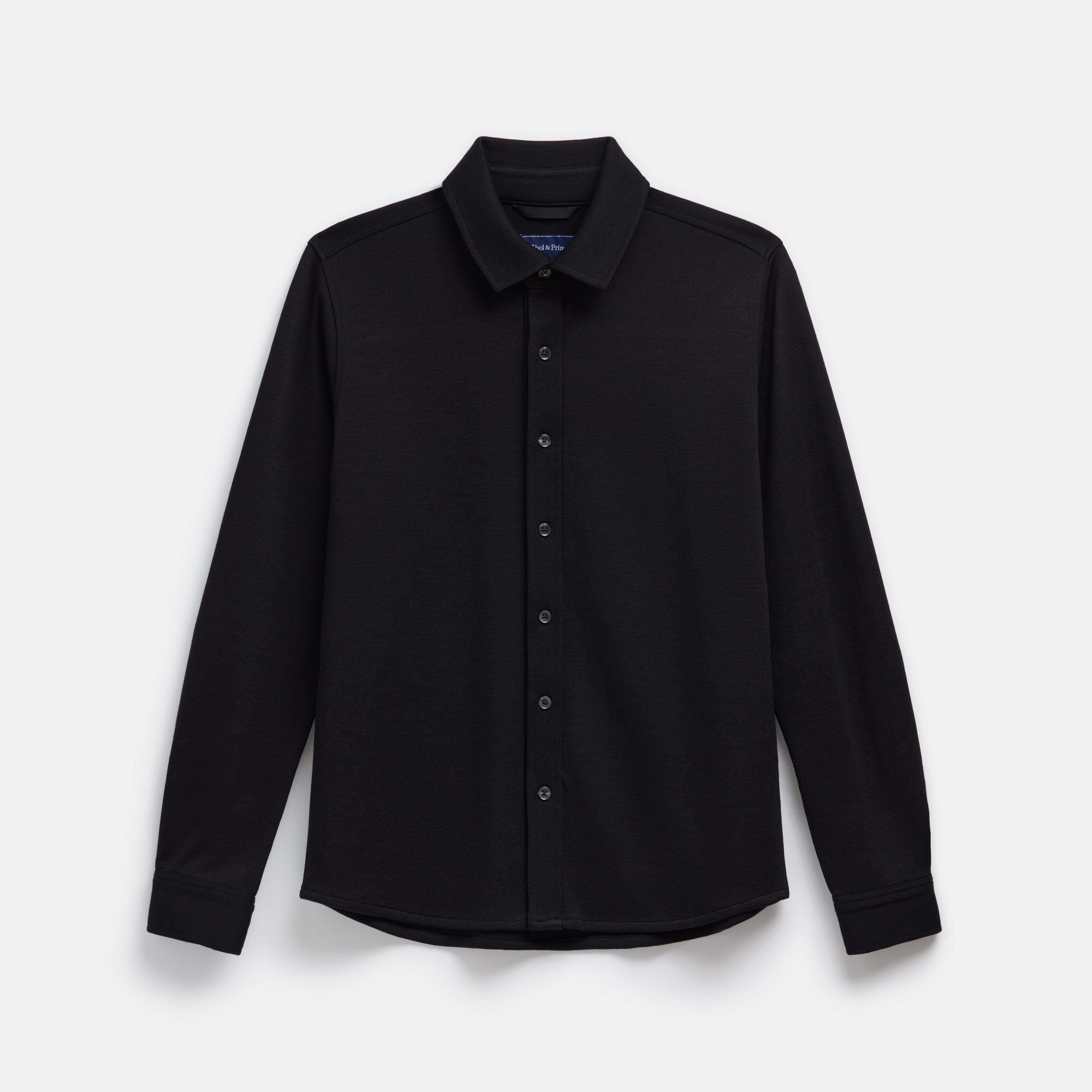 Midweight Pique Button-Down Shirt