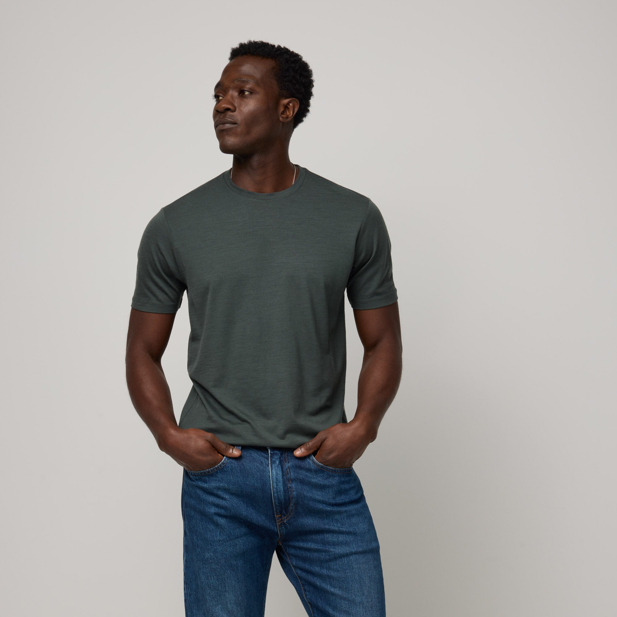 100% Wool Crew Neck Tee