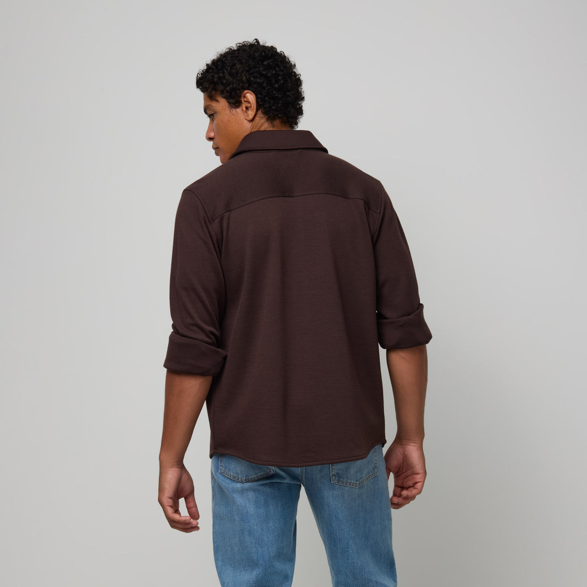 Midweight Pique Button-Down Shirt