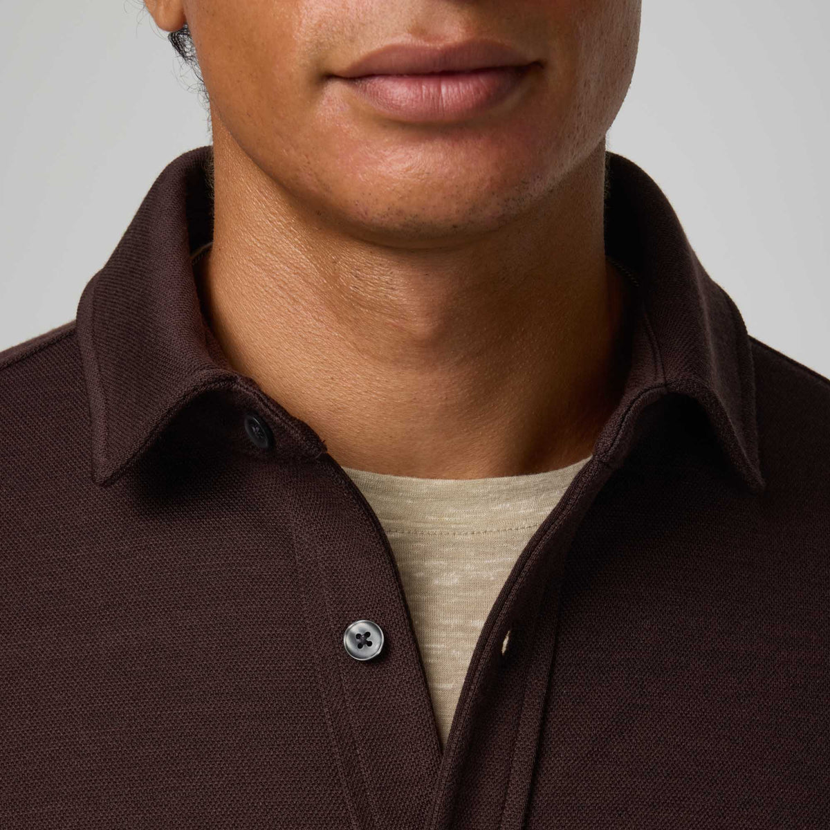 Midweight Pique Button-Down Shirt