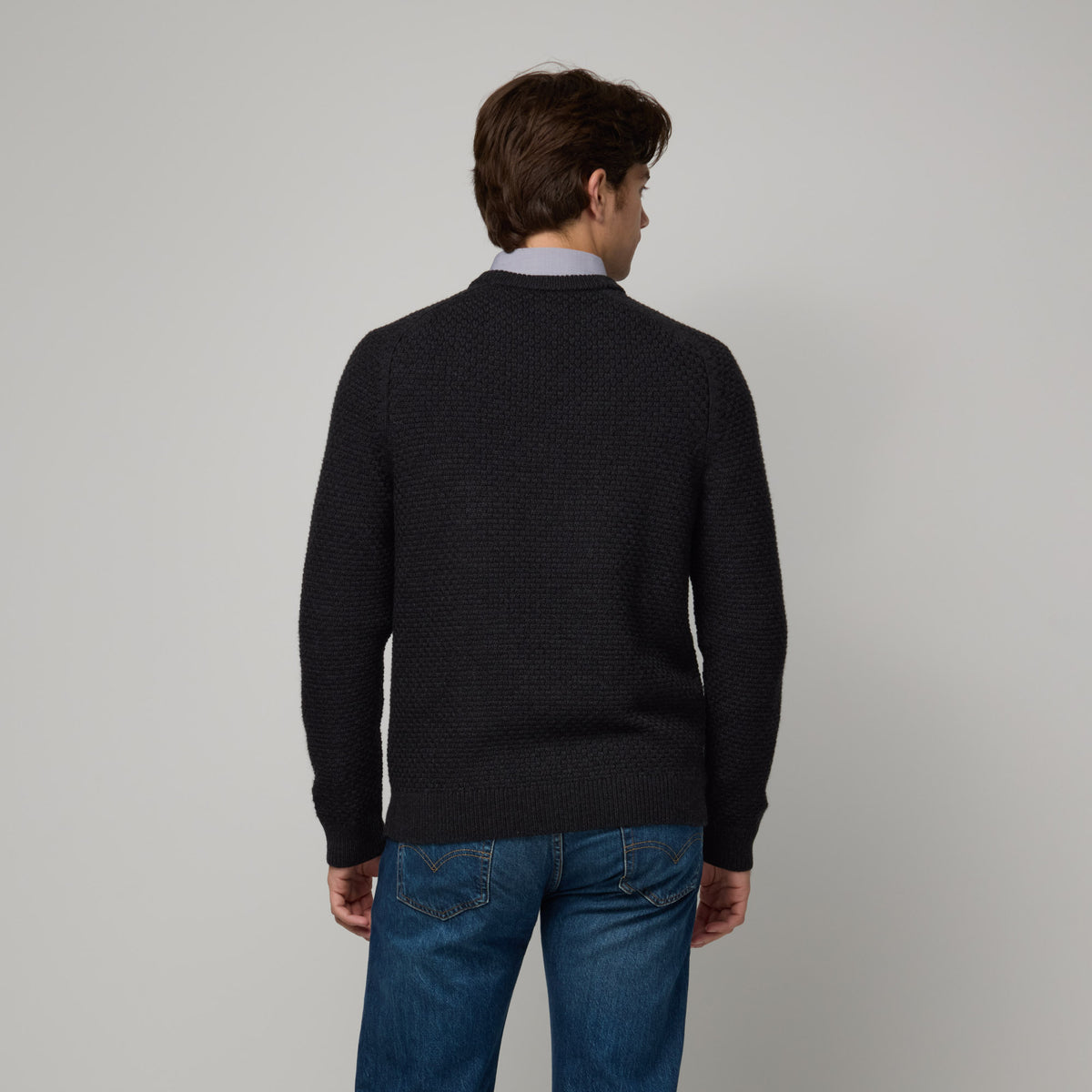 Textured Crew Neck Sweater