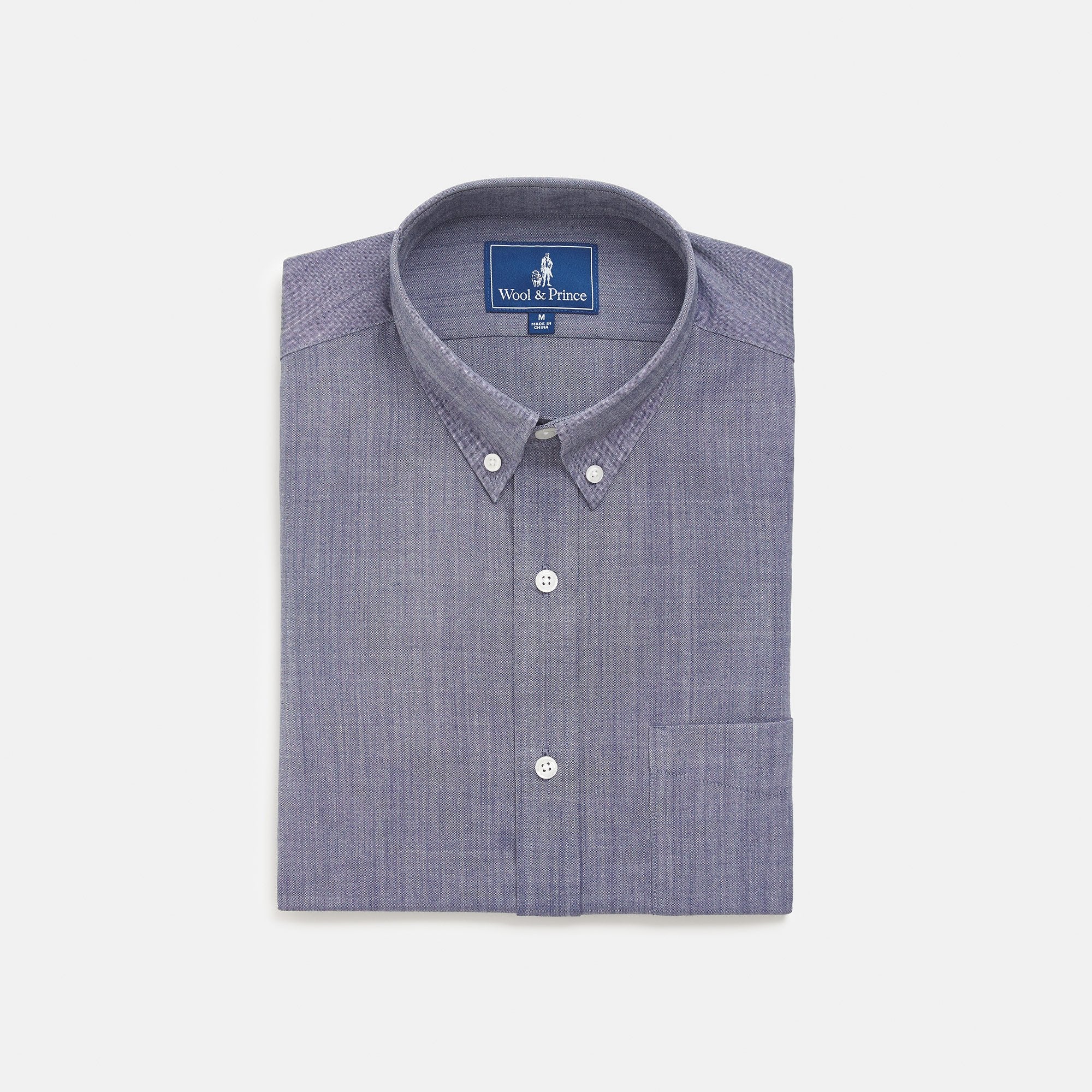 Merino Wool Button-Down Shirt | Dark Blue Oxford | Wool&Prince Europe