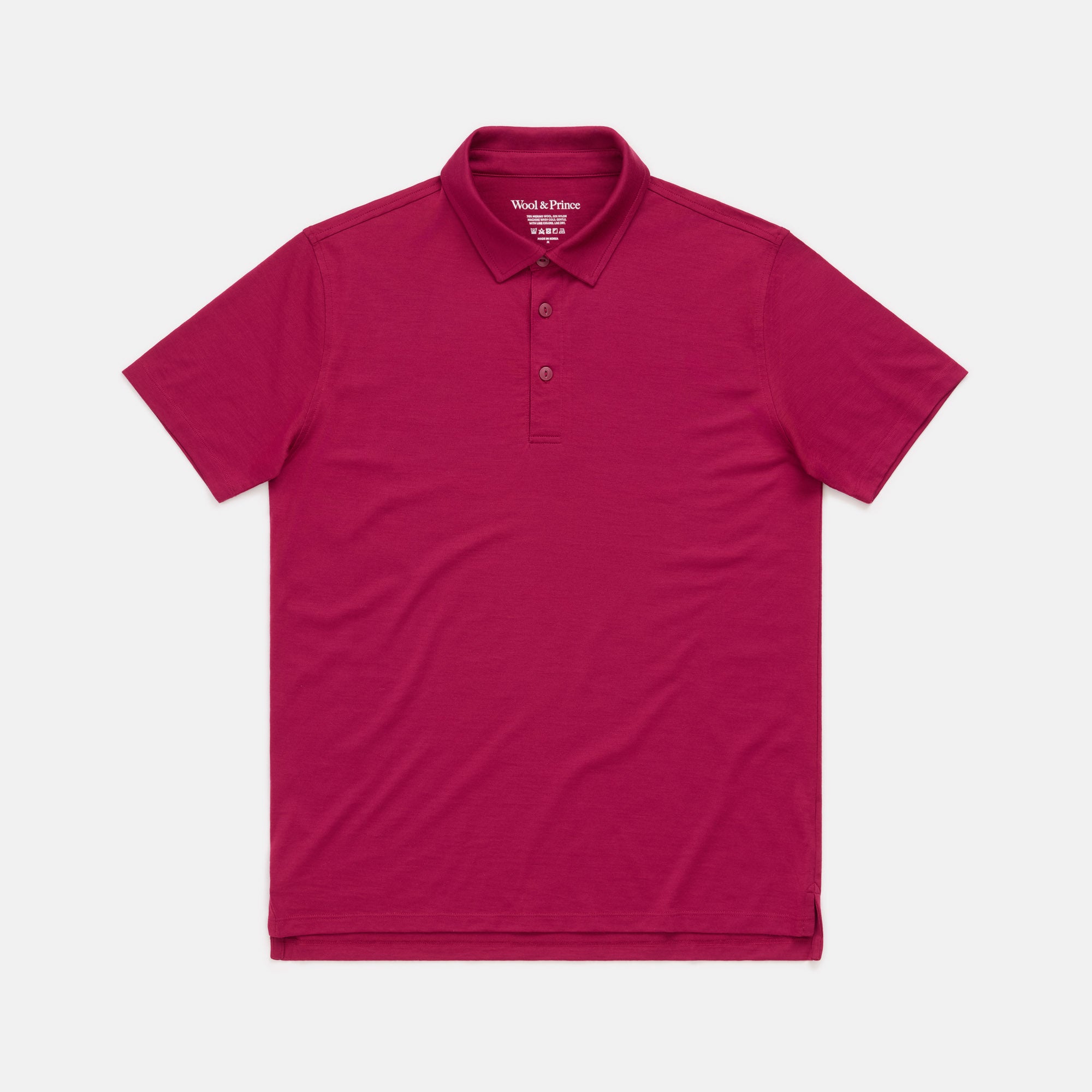 Merino Wool Polo | Beetroot | Wool&Prince Europe