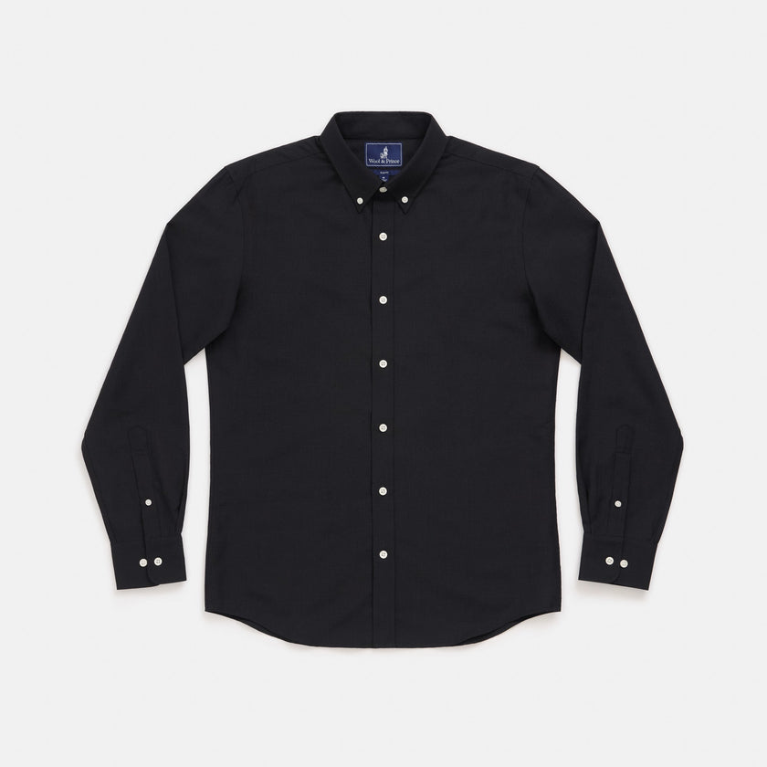 Wool Linen Button-Down Shirt