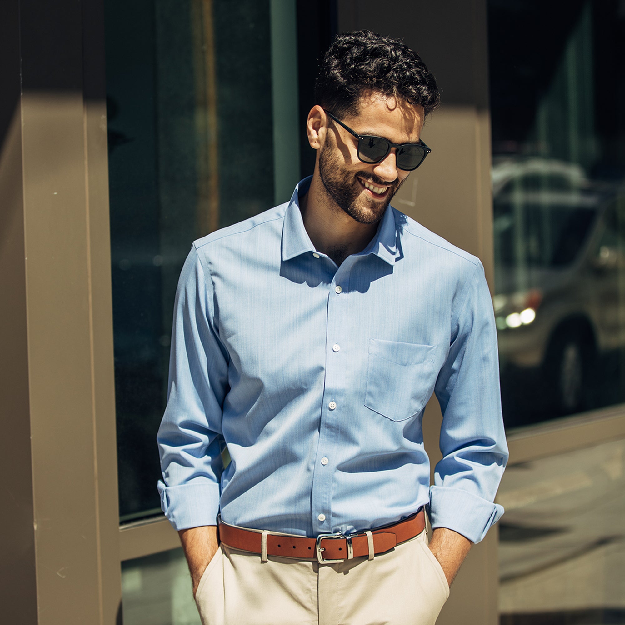 image-on-hover, model-spec: Zach is 193cm, 84kg, and wears a size L Slim