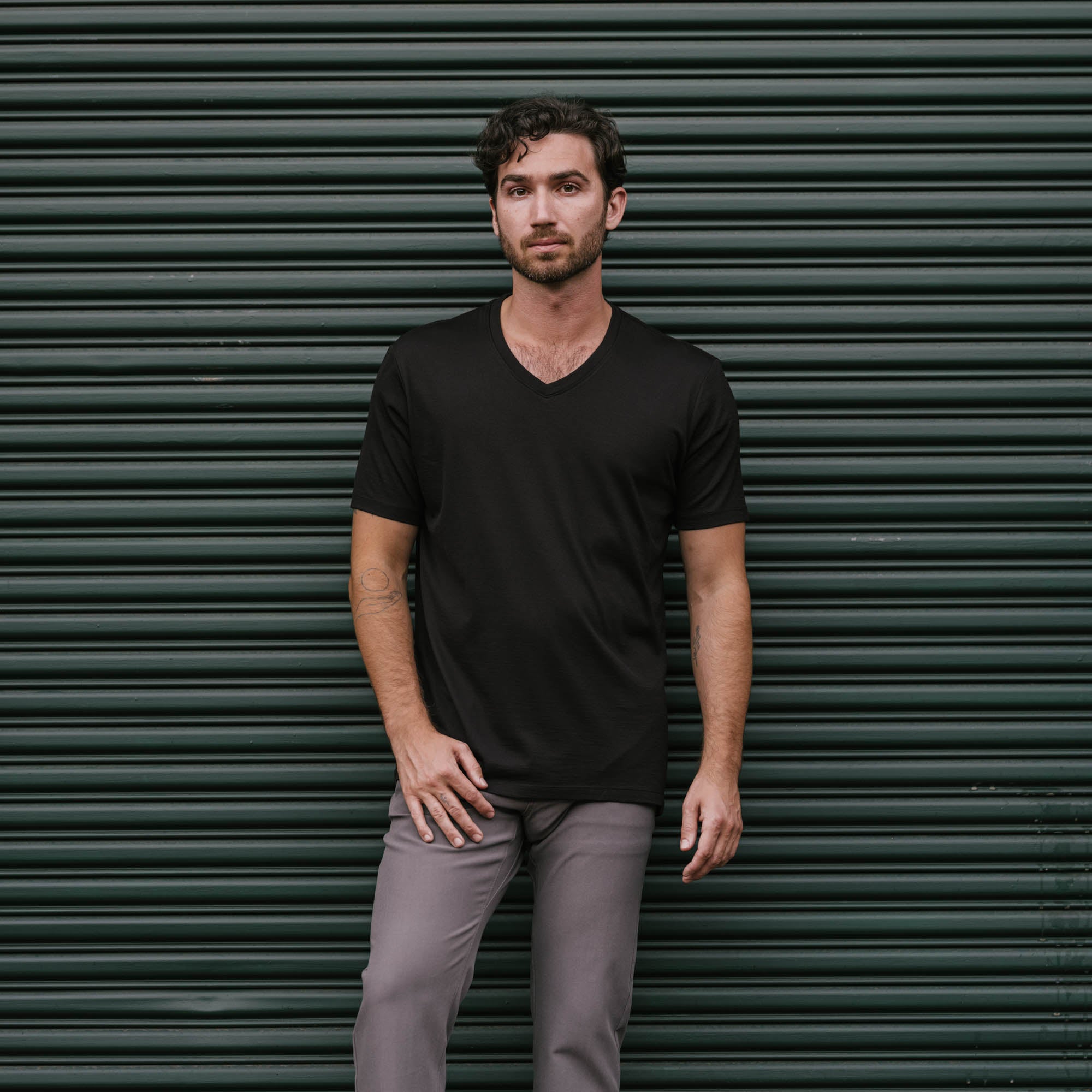 Signature Deep V-Neck Tee